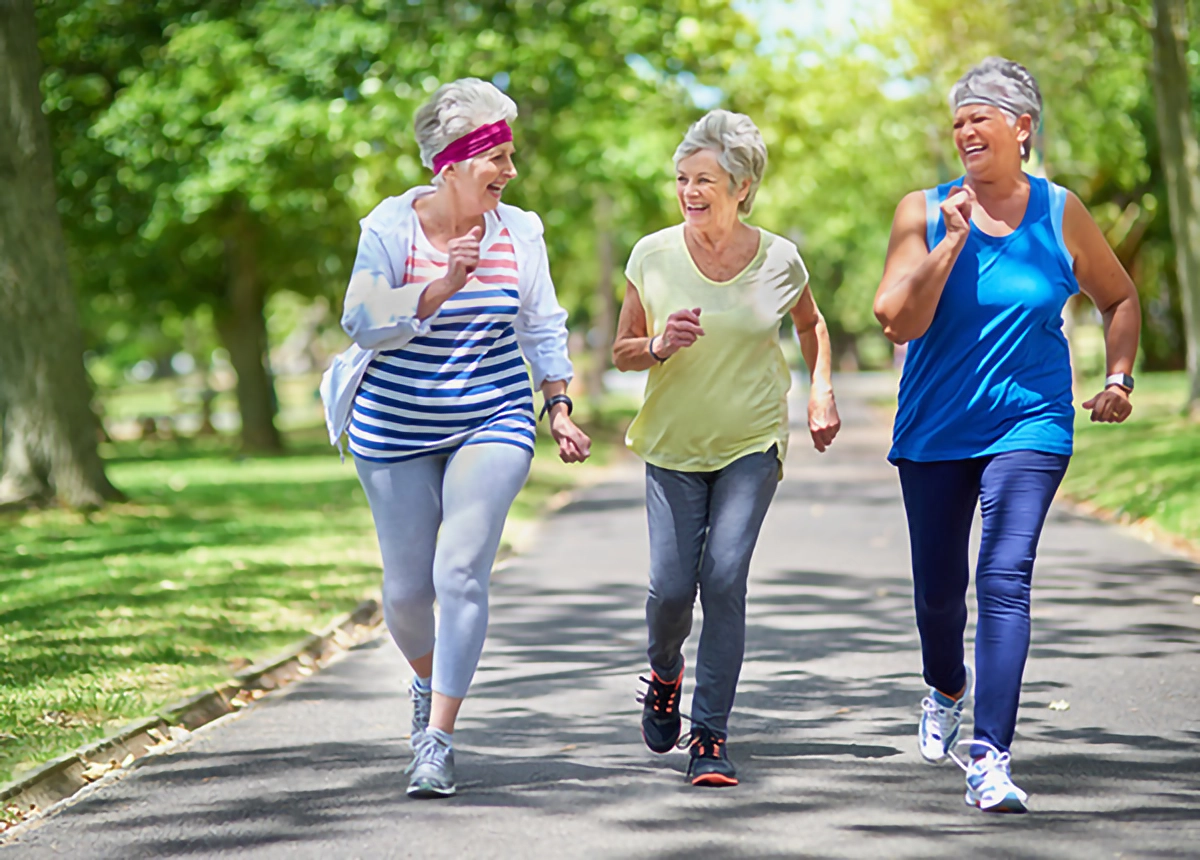 Image of people having a walk in a park